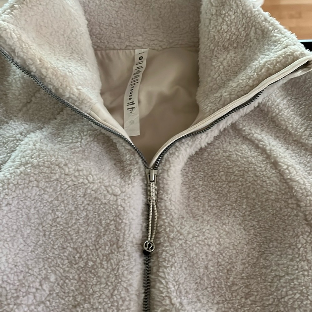 Lululemon Sherpa half zip pullover: cream size xs/small